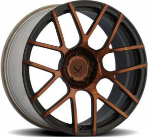 Preto com Bronze forjado Roda de Magnésio