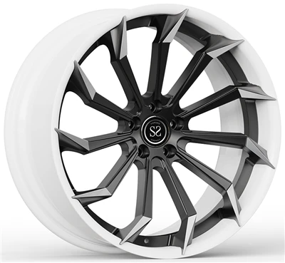 Jantes de afinação Benz S63 brancas e pretas