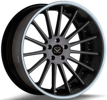 As bordas feitas sob encomenda do carro do preto 19inch 2-PC do brilho feito sob encomenda para Audi S7 jantes