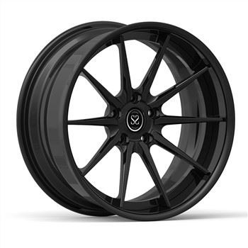 SS2056Para Porsche 997 20 X 10 2 peças côncavas brilhantes preto forjado aros de liga de alumínio com especificações personalizadas