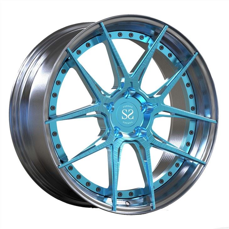 2 peças de cor azul-petróleo brilhante novo design para roda de passageiro de carro