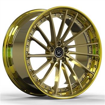SSJK2058 Custom 18 19 20 21 22 e 23 2-Aros de liga forjada para PC Acabamento polido a ouro
